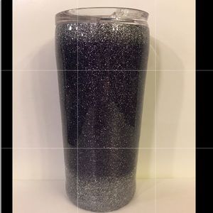 16oz stainless steel glitter tumbler